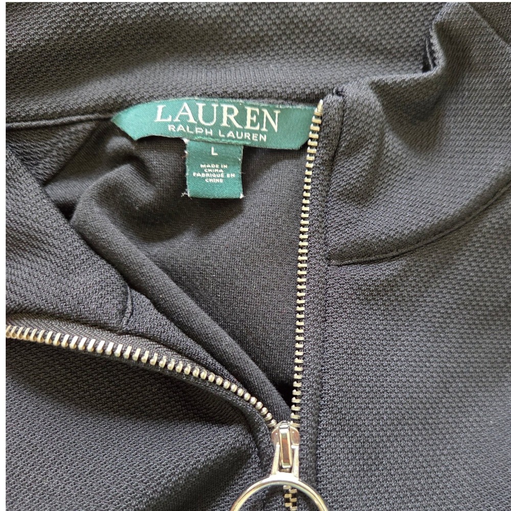 Lauren Ralph Lauren Knit Midi Dress‎ Sleeveless Mock Neck Zip L - Picture 6 of 10